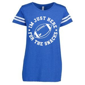 Football Game Day IM Just Here For The Snacks Enza Ladies Jersey Football T-Shirt