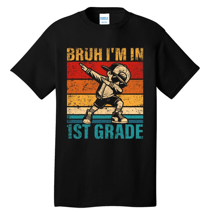 First Grade Dabbing Boy Bruh IM In 1st Grade Student Tall T-Shirt