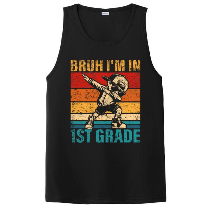 First Grade Dabbing Boy Bruh IM In 1st Grade Student PosiCharge Competitor Tank