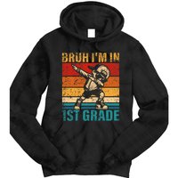 First Grade Dabbing Boy Bruh IM In 1st Grade Student Tie Dye Hoodie