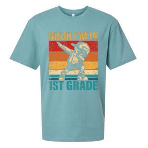 First Grade Dabbing Boy Bruh IM In 1st Grade Student Sueded Cloud Jersey T-Shirt