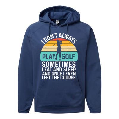 Funny Golf Design For Men Women Golfer Ball Sport Golf Lover Performance Fleece Hoodie