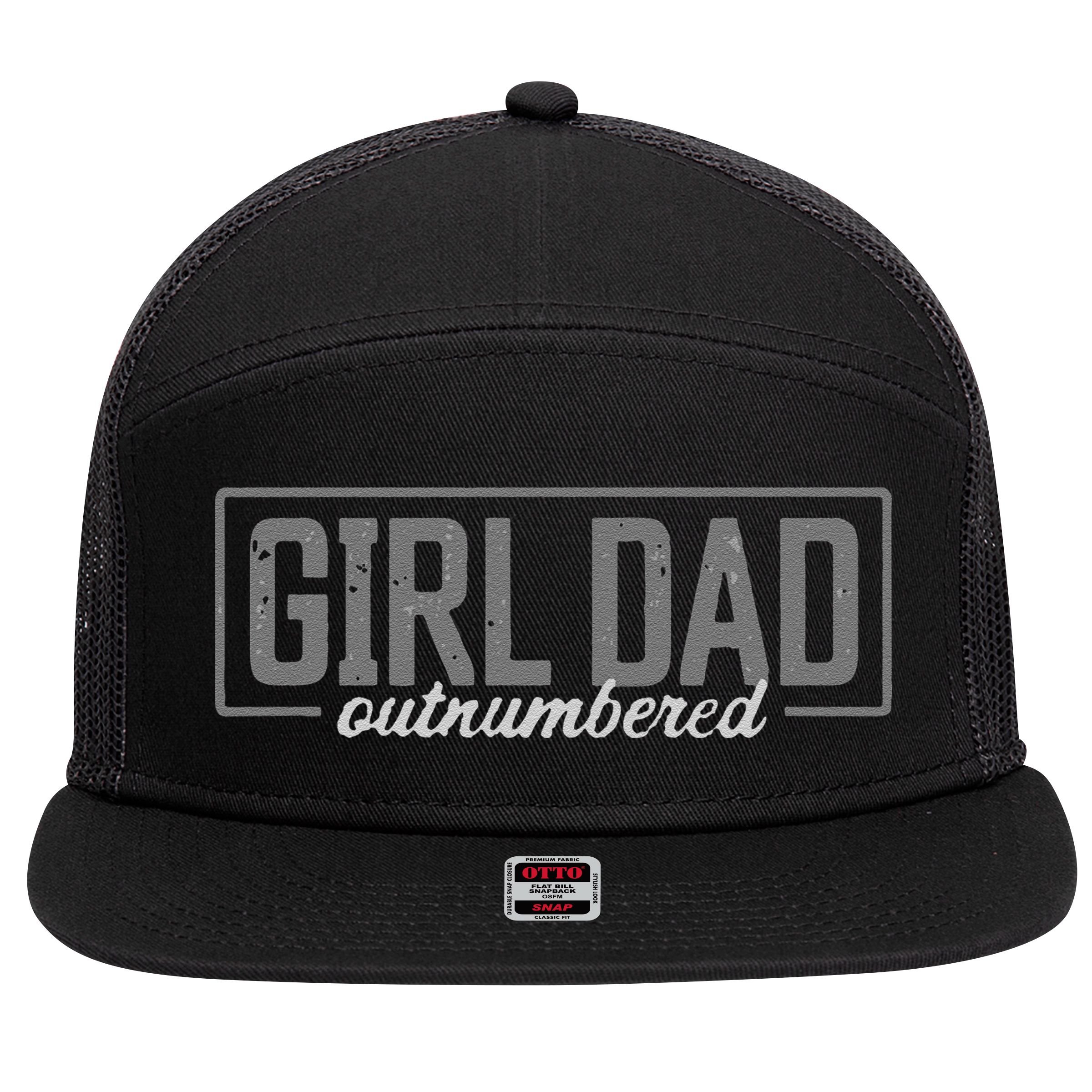 Funny Girl Dad 7 Panel Mesh Trucker Snapback Hat