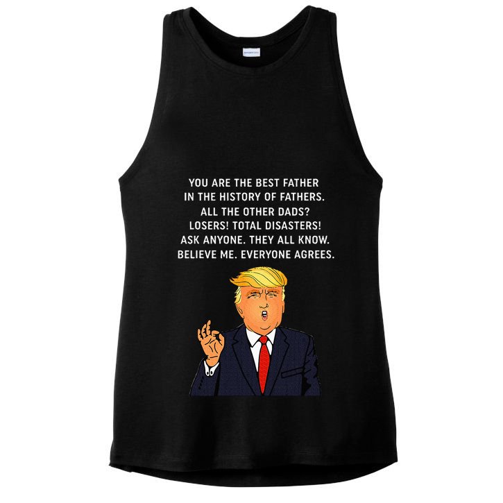 Funny Great Dad Donald Trump FatherS Day Ladies PosiCharge Tri-Blend Wicking Tank