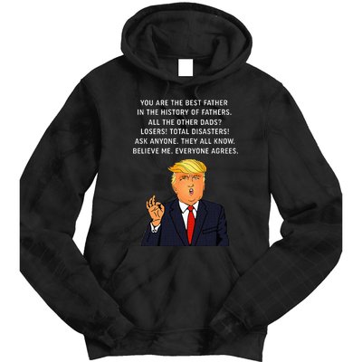 Funny Great Dad Donald Trump FatherS Day Tie Dye Hoodie