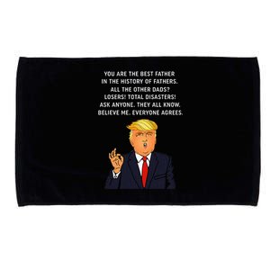 Funny Great Dad Donald Trump FatherS Day Microfiber Hand Towel