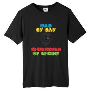 Funny Gamer Dad By Day Guardian By Night Gift Tall Fusion ChromaSoft Performance T-Shirt