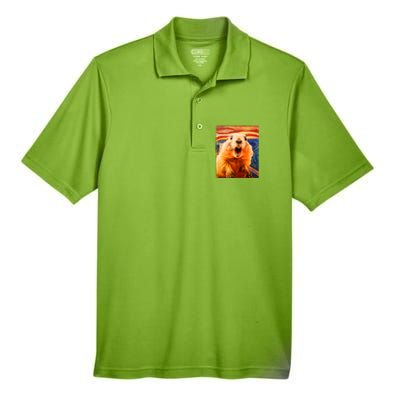 Funny Groundhog Day The Scream Painting Men's Origin Performance Pique Polo