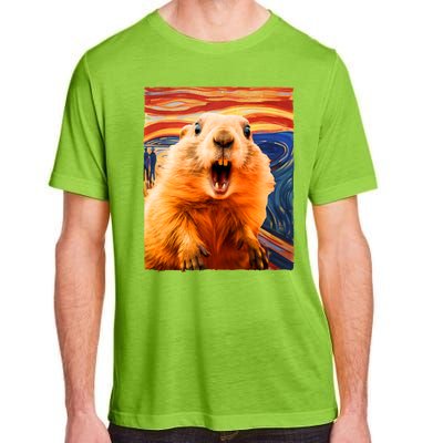 Funny Groundhog Day The Scream Painting Adult ChromaSoft Performance T-Shirt