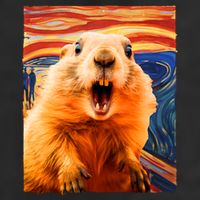 Funny Groundhog Day The Scream Painting Cool Comfort Performance Bucket Hat
