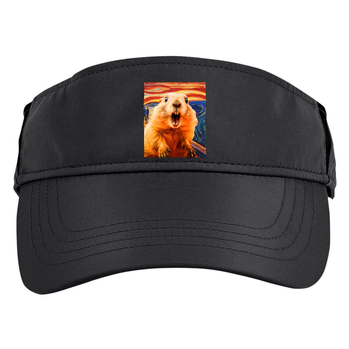 Funny Groundhog Day The Scream Painting Adult Drive Performance Visor
