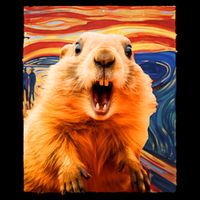 Funny Groundhog Day The Scream Painting Baby Bodysuit