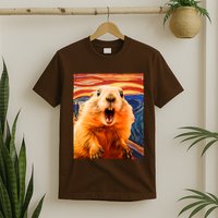 Funny Groundhog Day The Scream Painting T-Shirt