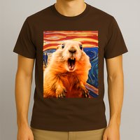 Funny Groundhog Day The Scream Painting T-Shirt