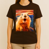Funny Groundhog Day The Scream Painting T-Shirt