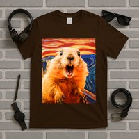 Funny Groundhog Day The Scream Painting T-Shirt