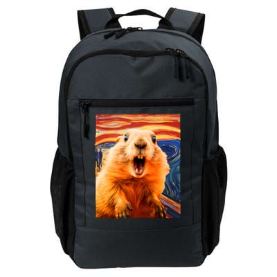 Funny Groundhog Day The Scream Painting Daily Commute Backpack