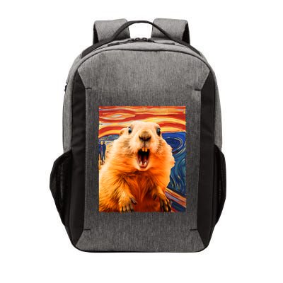 Funny Groundhog Day The Scream Painting Vector Backpack