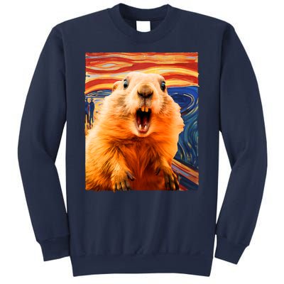 Funny Groundhog Day The Scream Painting Sweatshirt