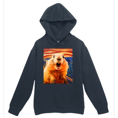 Funny Groundhog Day The Scream Painting Urban Pullover Hoodie