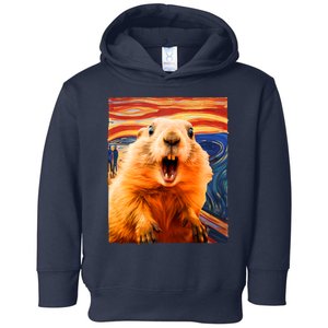 Funny Groundhog Day The Scream Painting Toddler Hoodie