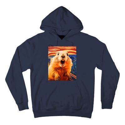 Funny Groundhog Day The Scream Painting Tall Hoodie