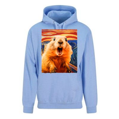 Funny Groundhog Day The Scream Painting Unisex Surf Hoodie