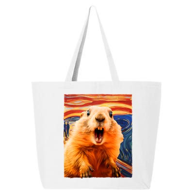 Funny Groundhog Day The Scream Painting 25L Jumbo Tote