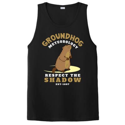 Funny Groundhog Day Respect The Shadow Cool Gift PosiCharge Competitor Tank