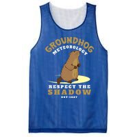 Funny Groundhog Day Respect The Shadow Cool Gift Mesh Reversible Basketball Jersey Tank