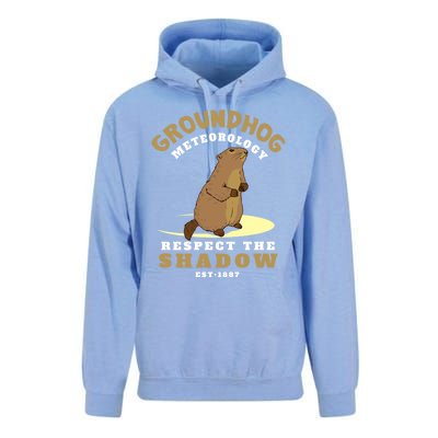 Funny Groundhog Day Respect The Shadow Cool Gift Unisex Surf Hoodie