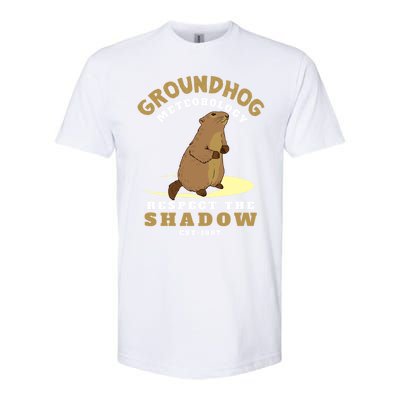 Funny Groundhog Day Respect The Shadow Cool Gift Softstyle CVC T-Shirt