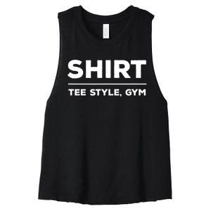 Funny Gym Design TEE STYLE, GYM Women's Racerback Cropped Tank