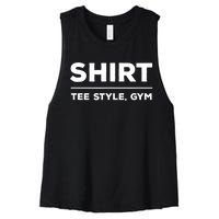 Funny Gym Design TEE STYLE, GYM Women's Racerback Cropped Tank