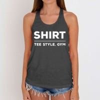 Funny Gym Design TEE STYLE, GYM Women's Knotted Racerback Tank