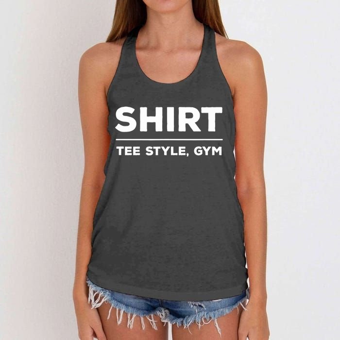 Funny Gym Design TEE STYLE, GYM Women's Knotted Racerback Tank