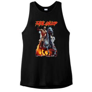 Fatal Gallop Diabolic Fear Black Horror Evil Monster Terror Ladies PosiCharge Tri-Blend Wicking Tank