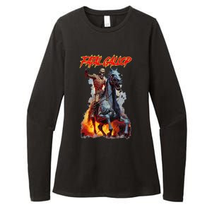 Fatal Gallop Diabolic Fear Black Horror Evil Monster Terror Womens CVC Long Sleeve Shirt