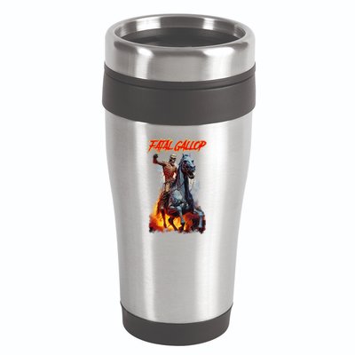 Fatal Gallop Diabolic Fear Black Horror Evil Monster Terror 16oz Travel Tumbler