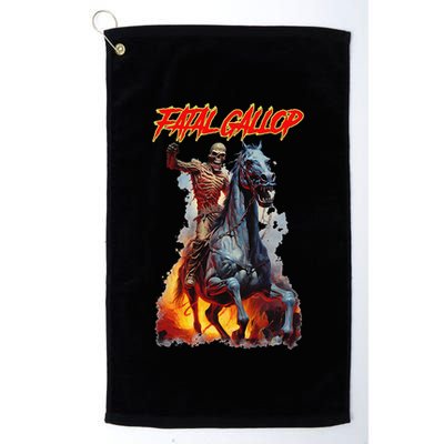 Fatal Gallop Diabolic Fear Black Horror Evil Monster Terror Golf Towel