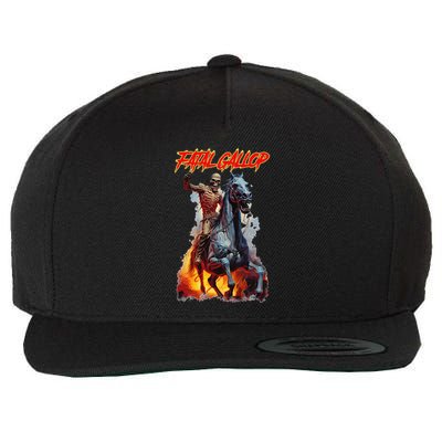 Fatal Gallop Diabolic Fear Black Horror Evil Monster Terror Wool Snapback Cap