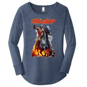 Fatal Gallop Diabolic Fear Black Horror Evil Monster Terror Women's Perfect Tri Tunic Long Sleeve Shirt