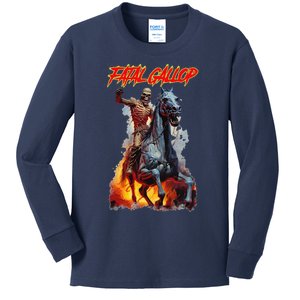 Fatal Gallop Diabolic Fear Black Horror Evil Monster Terror Kids Long Sleeve Shirt