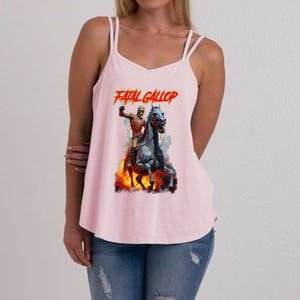 Fatal Gallop Diabolic Fear Black Horror Evil Monster Terror Women's Strappy Tank