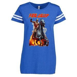 Fatal Gallop Diabolic Fear Black Horror Evil Monster Terror Enza Ladies Jersey Football T-Shirt