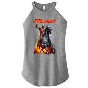 Fatal Gallop Diabolic Fear Black Horror Evil Monster Terror Women's Perfect Tri Rocker Tank