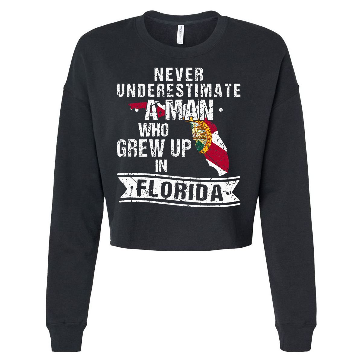 Flo Grown Design For Native Florida Cropped Pullover Crew