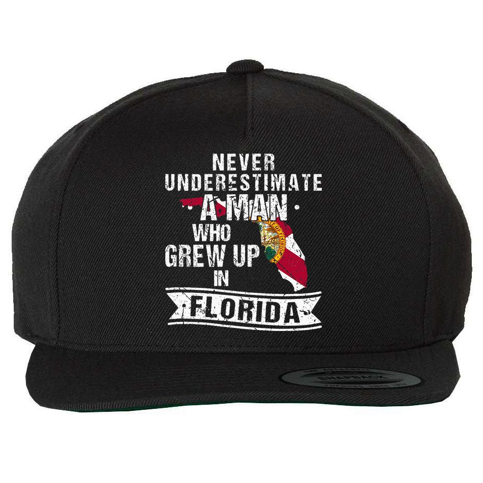 Flo Grown Design For Native Florida Wool Snapback Cap