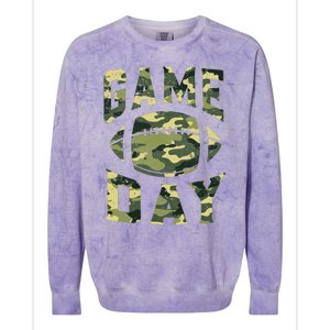 Football Game Day Camo Flag Patriotic Usa Camouflage Colorblast Crewneck Sweatshirt