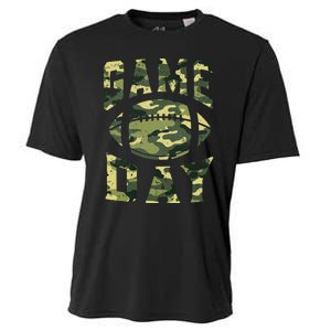 Football Game Day Camo Flag Patriotic Usa Camouflage Cooling Performance Crew T-Shirt